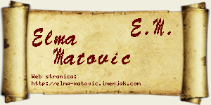 Elma Matović vizit kartica